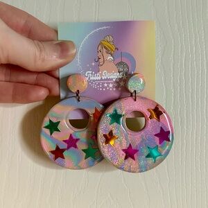 Groovy Handmade Resin Earrings by Tristi Designs